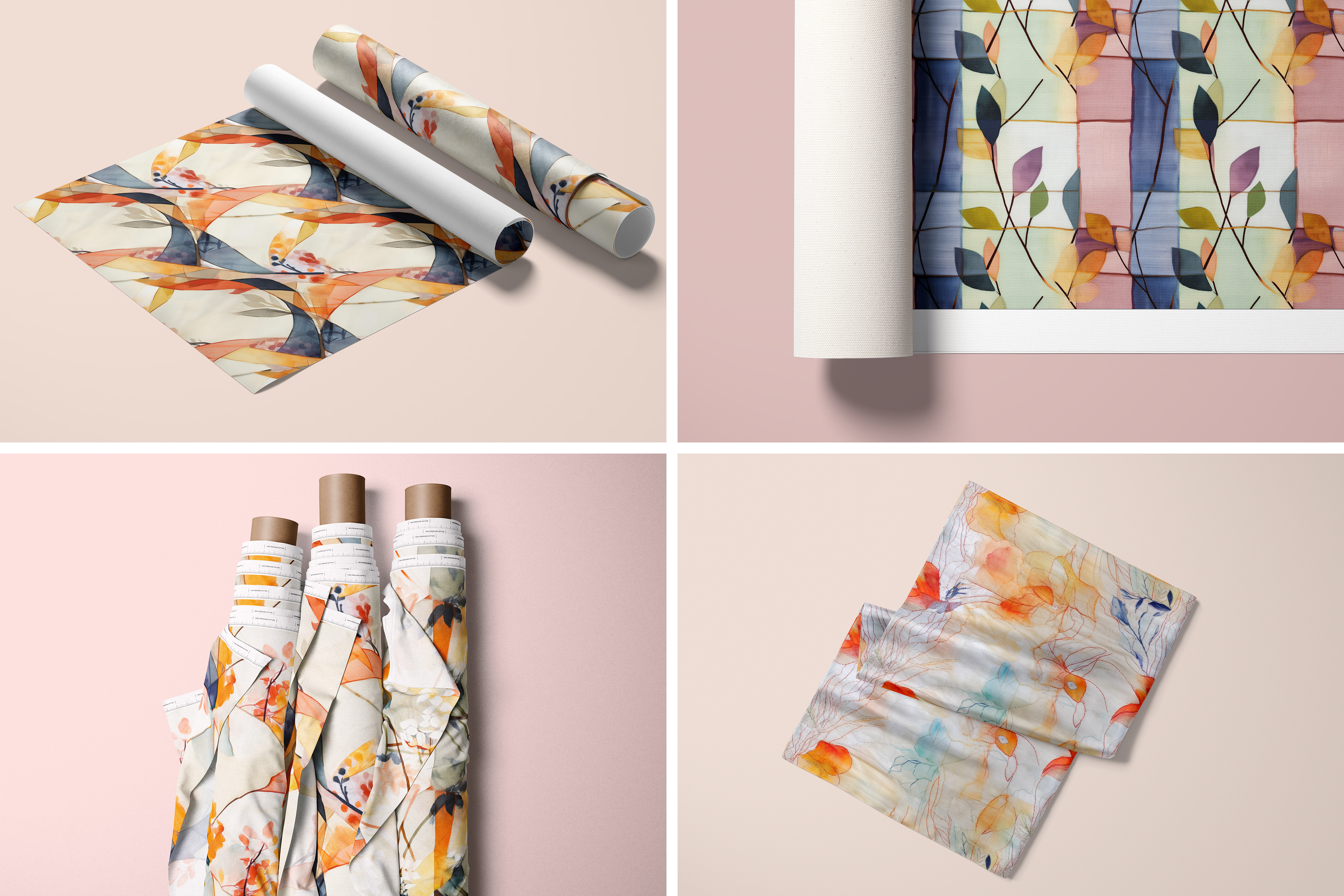 Korean Abstract Botanical Patterns: A curated collection of 12 original korean abstract botanical seamless patterns. - image 8