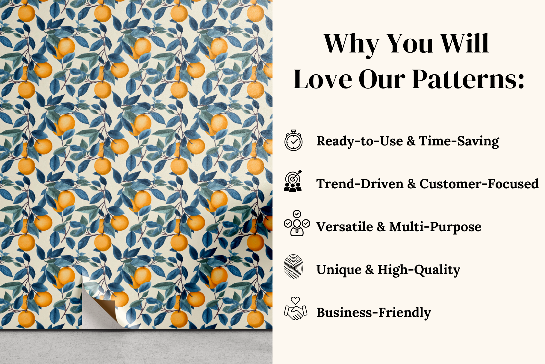 Lemons and Oranges Patterns: A curated collection of 8 original lemon and orange seamless patterns. - image 4