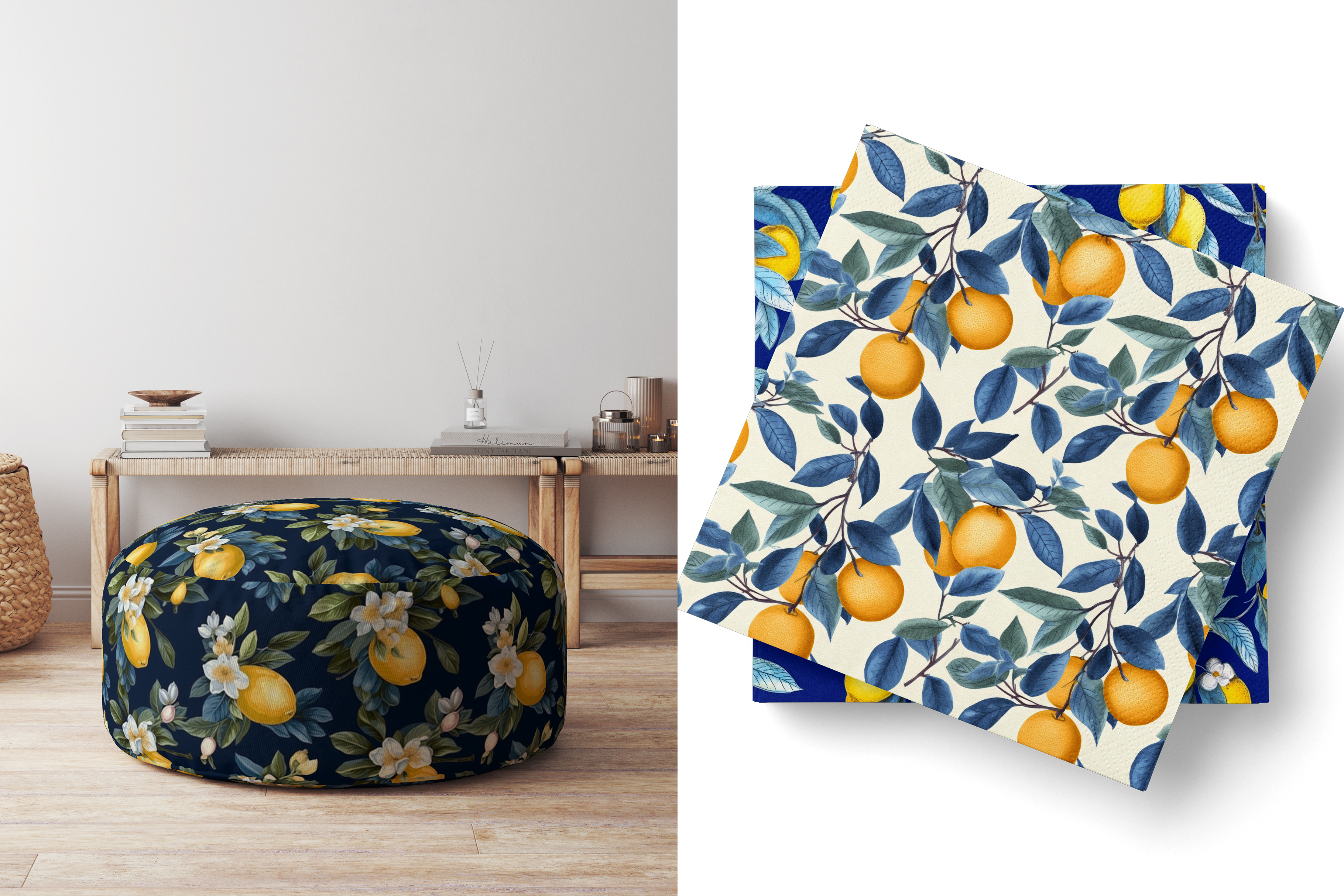 Lemons and Oranges Patterns: A curated collection of 8 original lemon and orange seamless patterns. - image 7