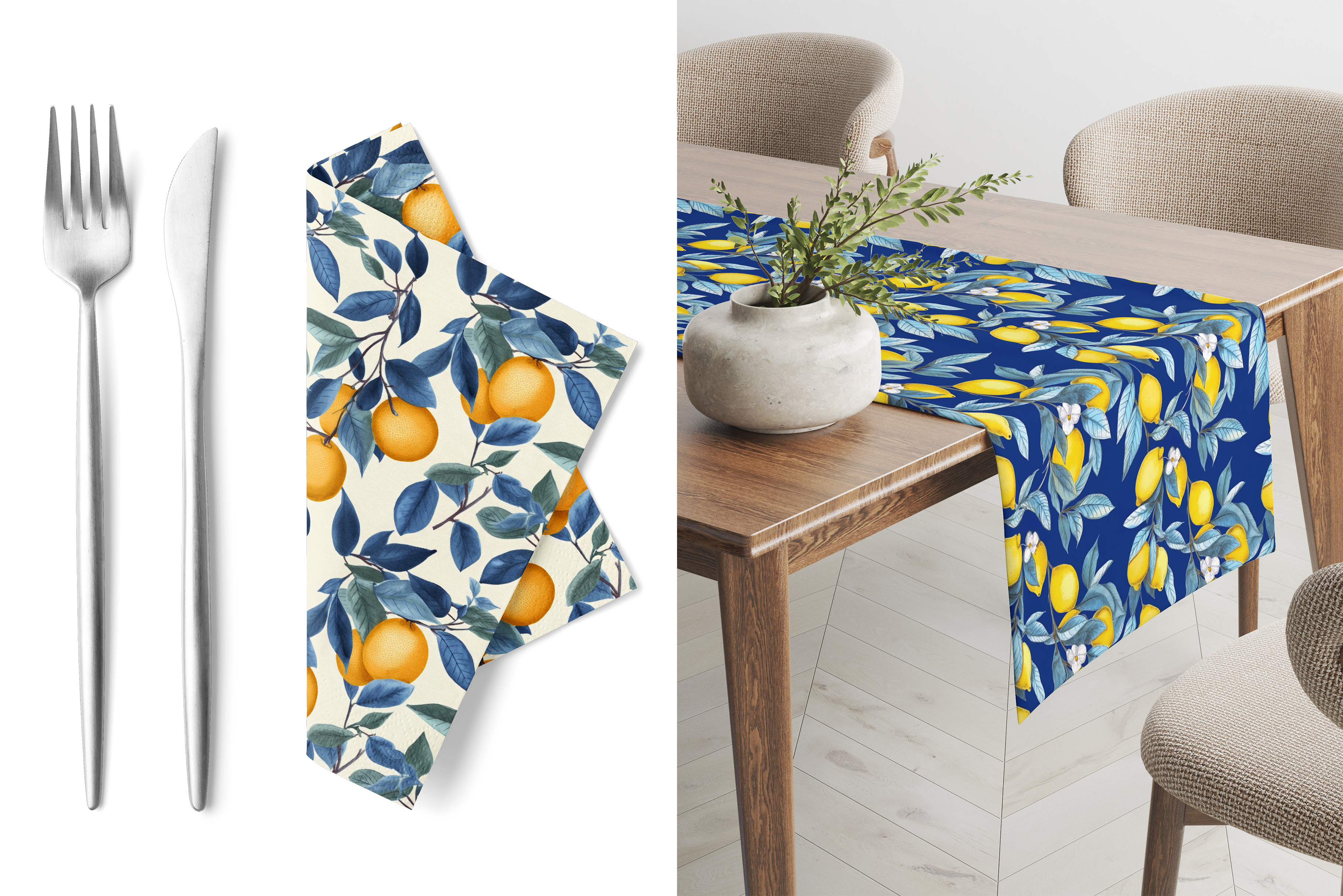 Lemons and Oranges Patterns: A curated collection of 8 original lemon and orange seamless patterns. - image 8