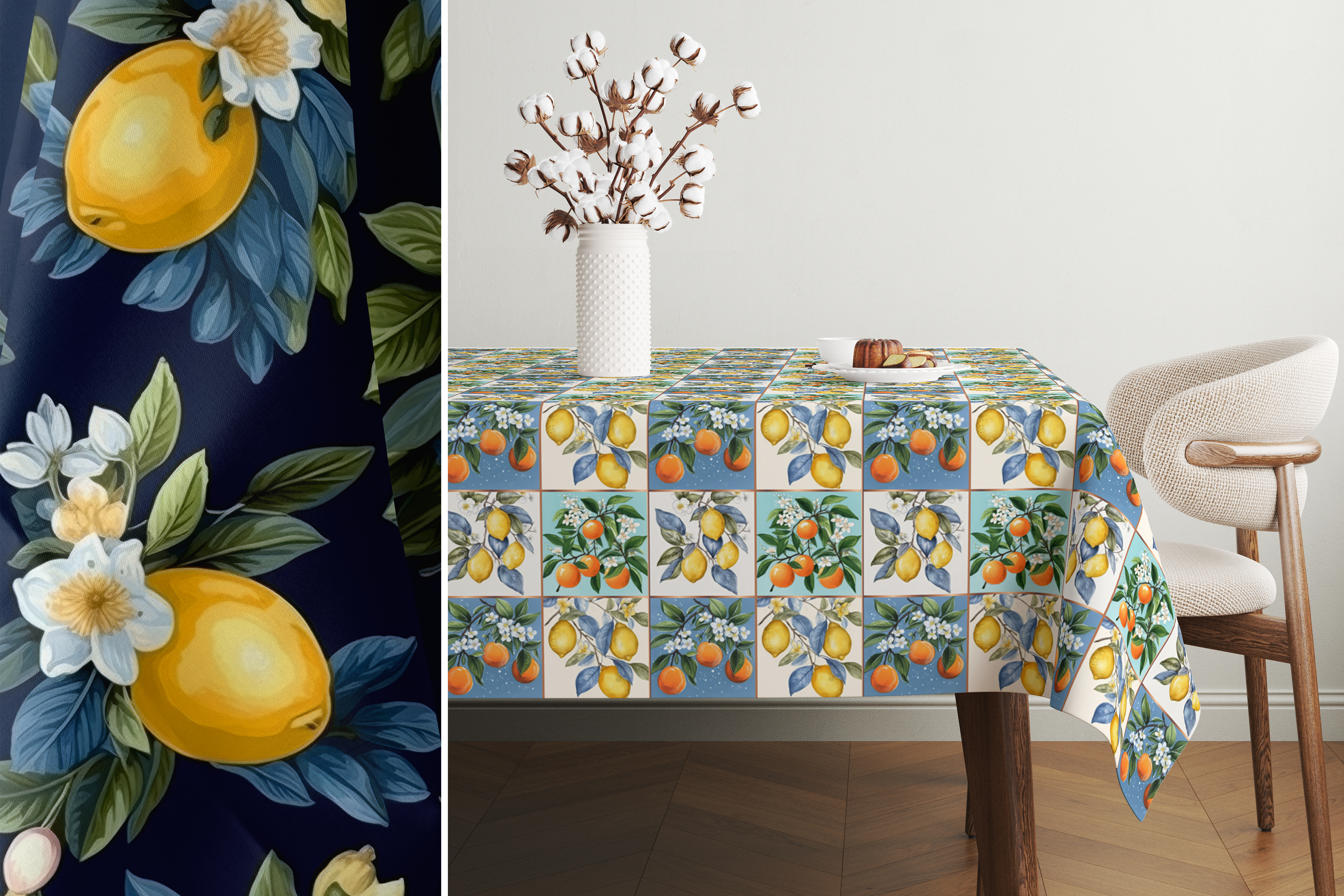 Lemons and Oranges Patterns: A curated collection of 8 original lemon and orange seamless patterns. - image 9