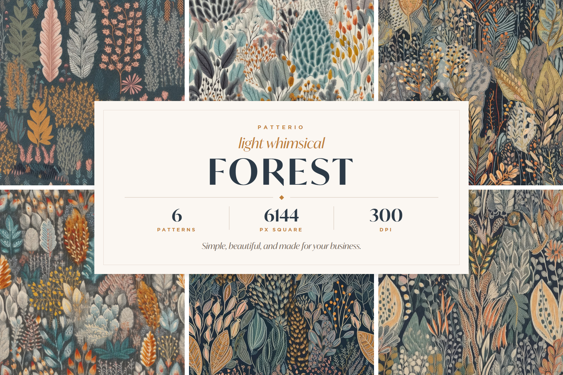 Light Whimsical Forest Patterns