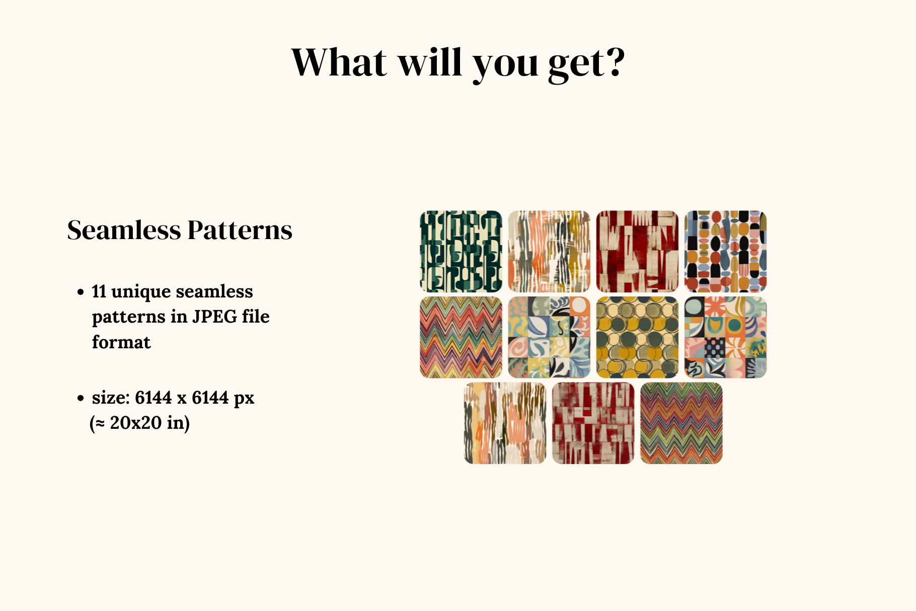 Abstract Patterns, part 4: A curated collection of 11 original abstract seamless patterns. - image 2