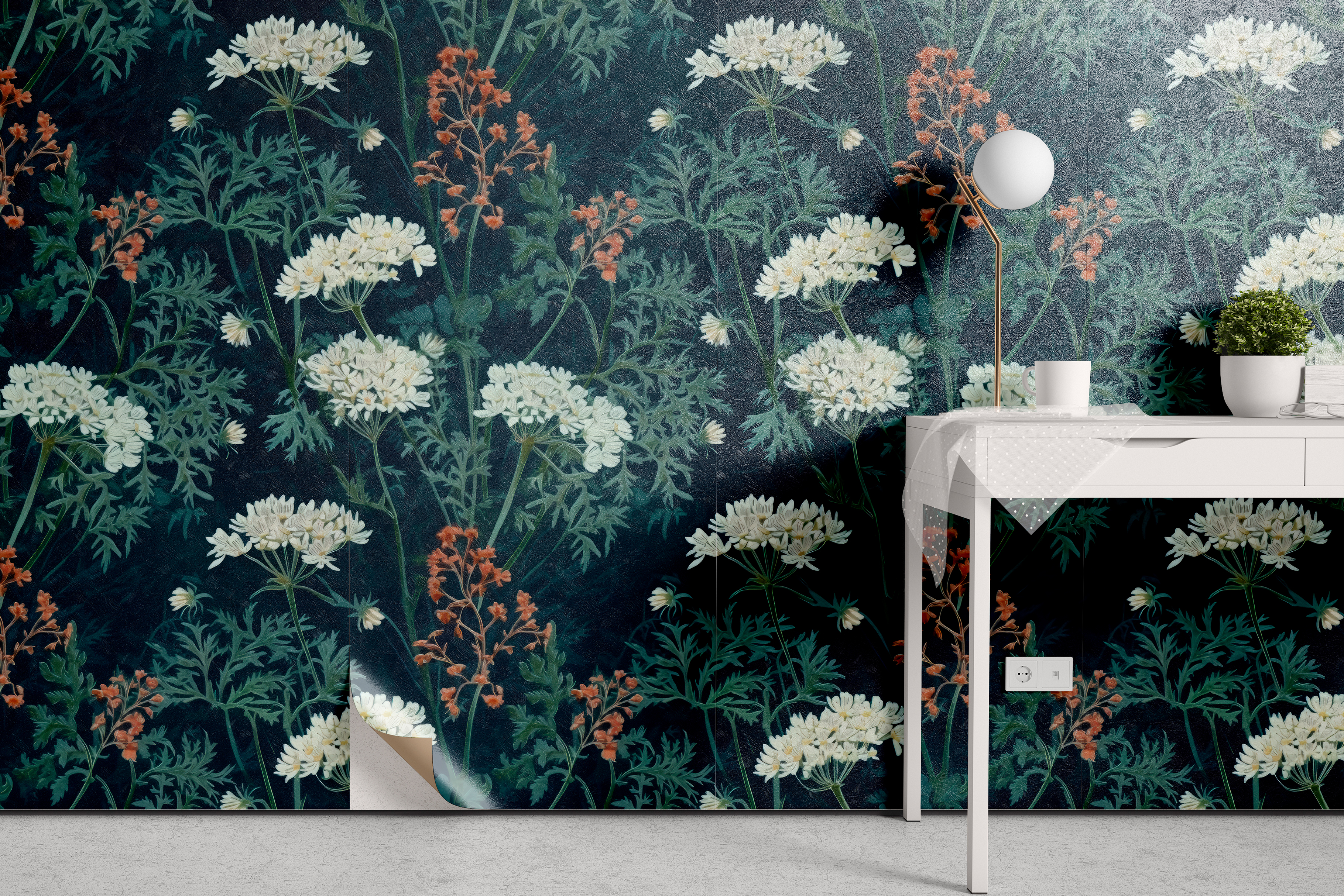 Queen Anne's Lace Floral Patterns: A curated collection of 8 original painterly wildflower seamless patterns. - image 5
