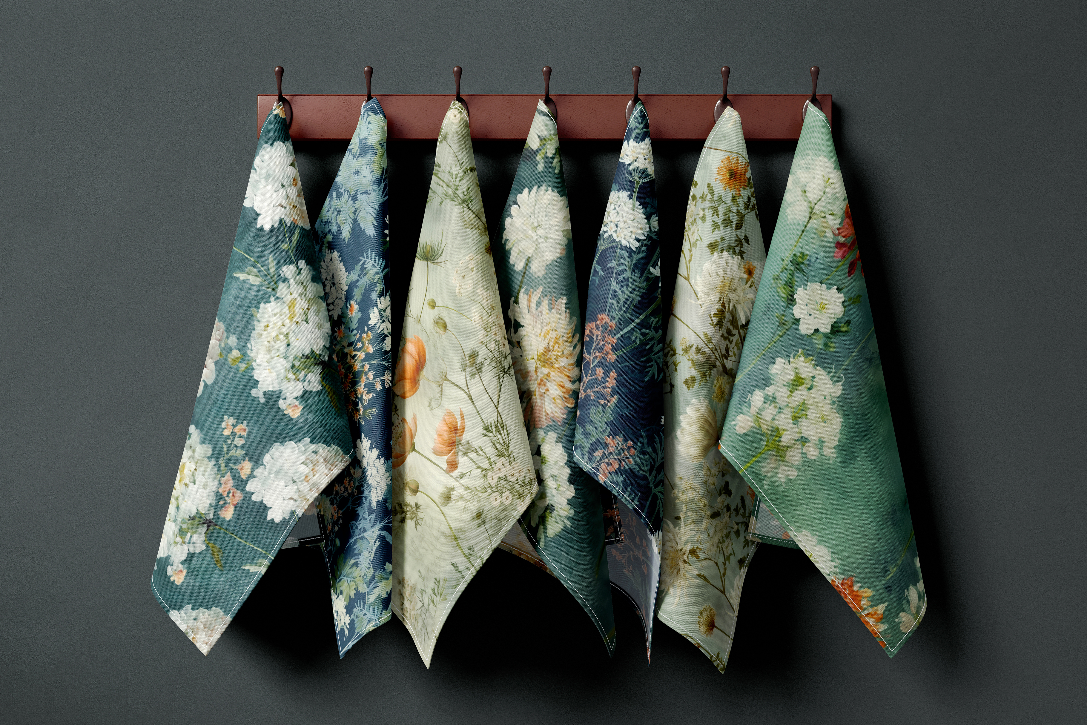 Queen Anne's Lace Floral Patterns: A curated collection of 8 original painterly wildflower seamless patterns. - image 6
