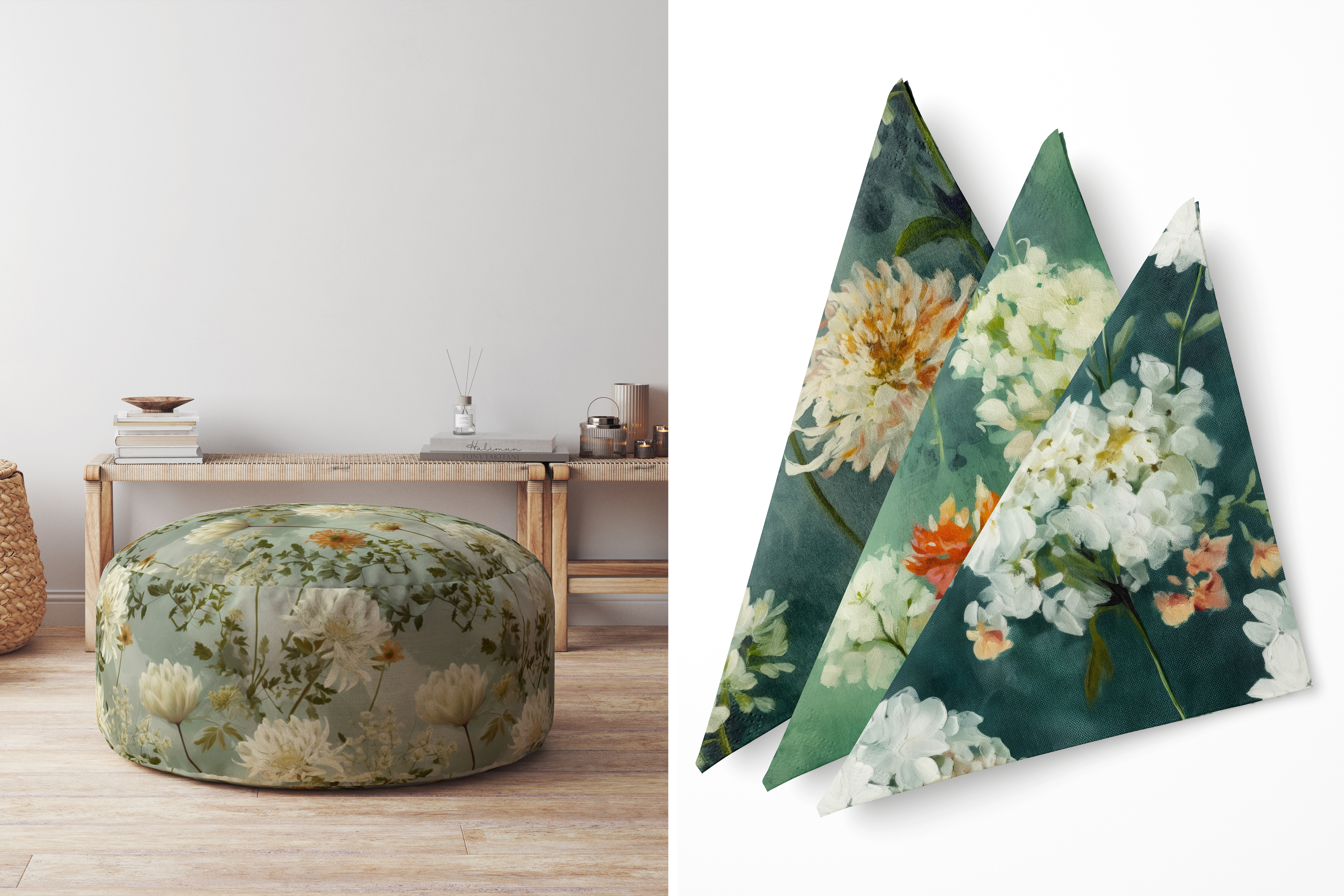 Queen Anne's Lace Floral Patterns: A curated collection of 8 original painterly wildflower seamless patterns. - image 8