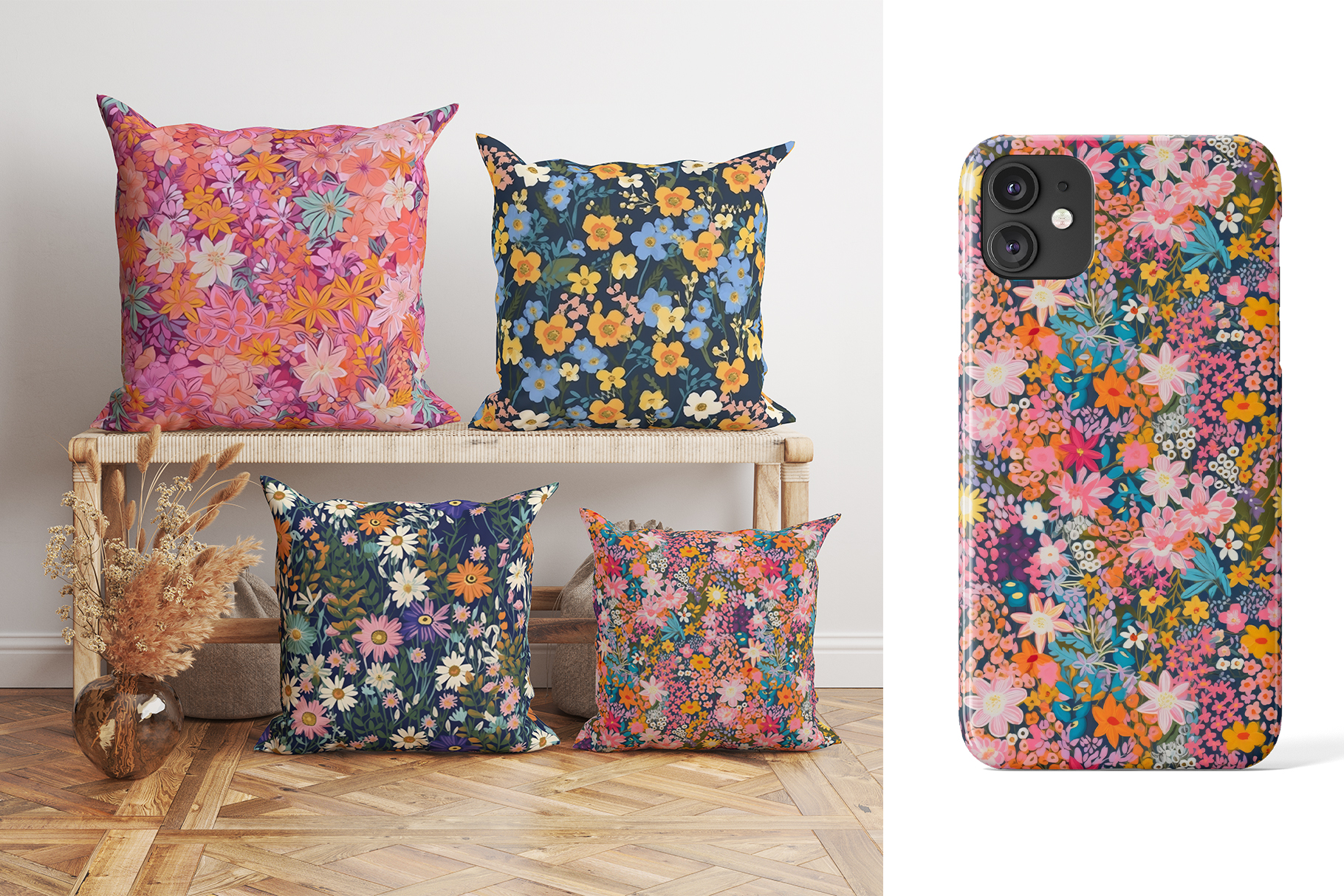 Charming Ditsy Floral Patterns: A curated collection of 6 original ditsy floral seamless patterns. - image 5