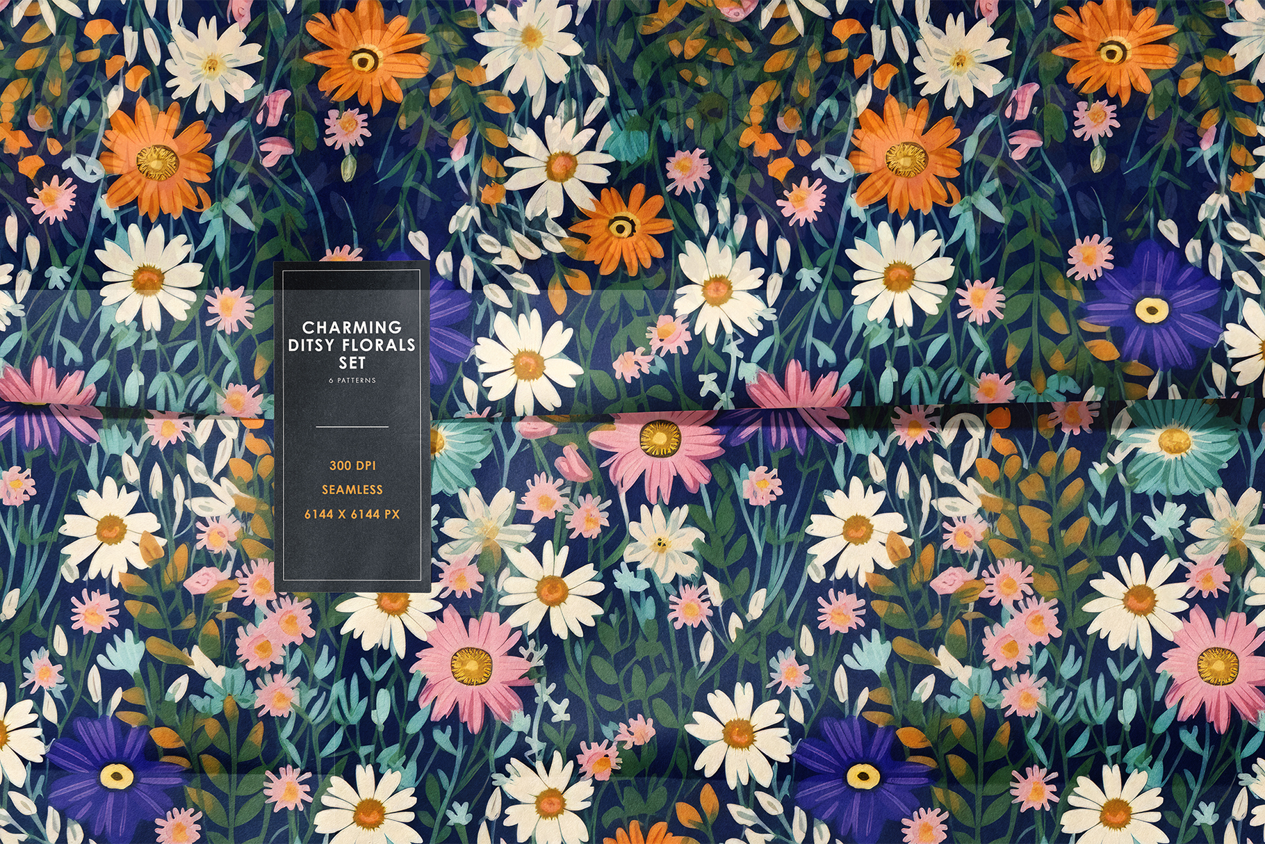 Charming Ditsy Floral Patterns: A curated collection of 6 original ditsy floral seamless patterns. - image 6