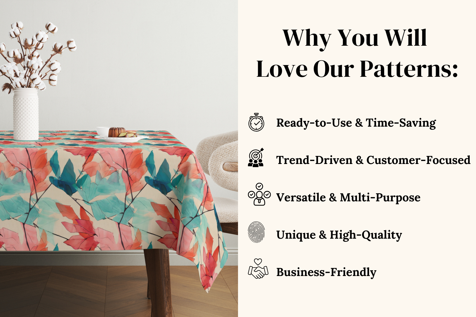 Korean Patchwork Floral Patterns: A curated collection of 11 original korean patchwork floral seamless patterns. - image 4