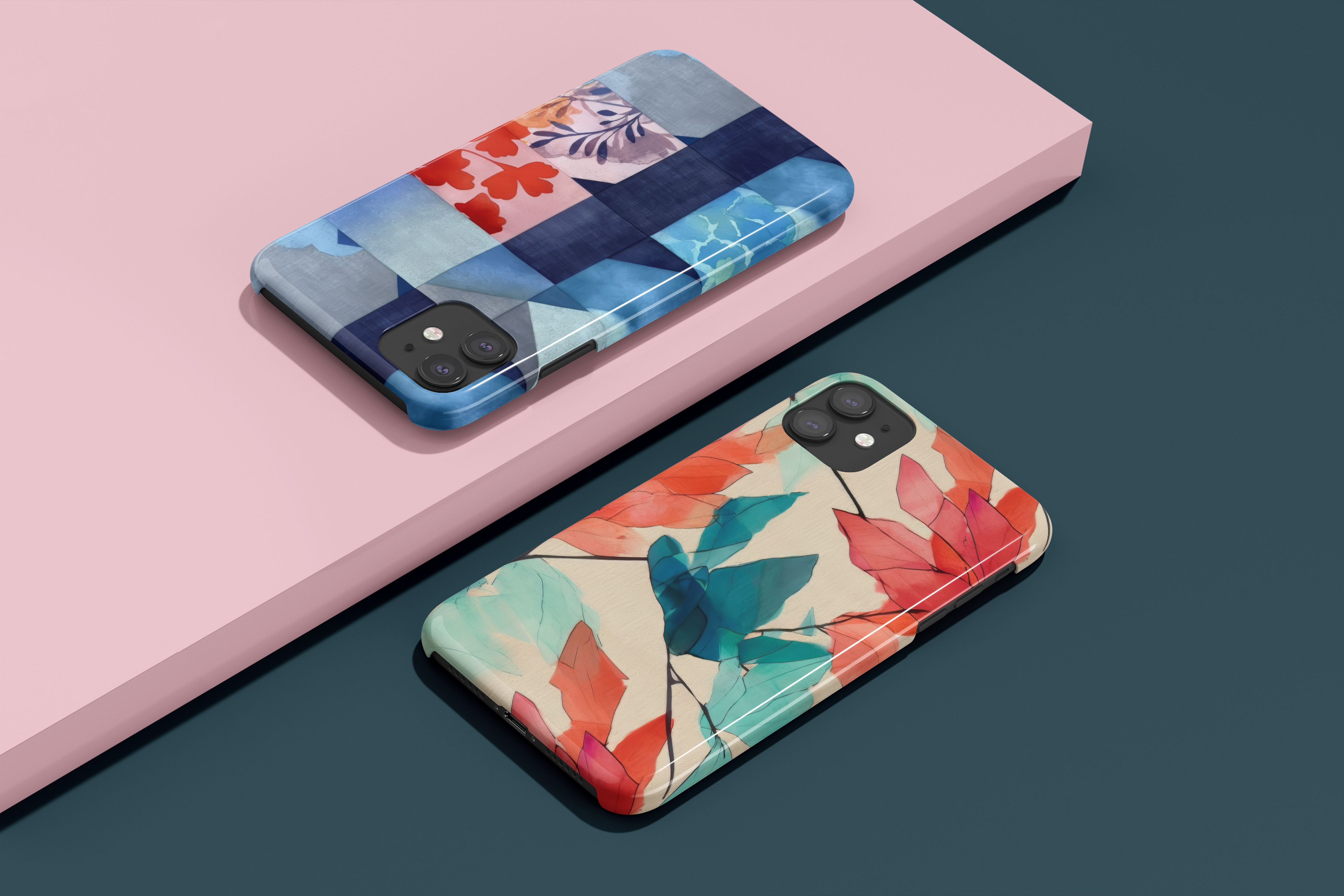 Korean Patchwork Floral Patterns: A curated collection of 11 original korean patchwork floral seamless patterns. - image 5