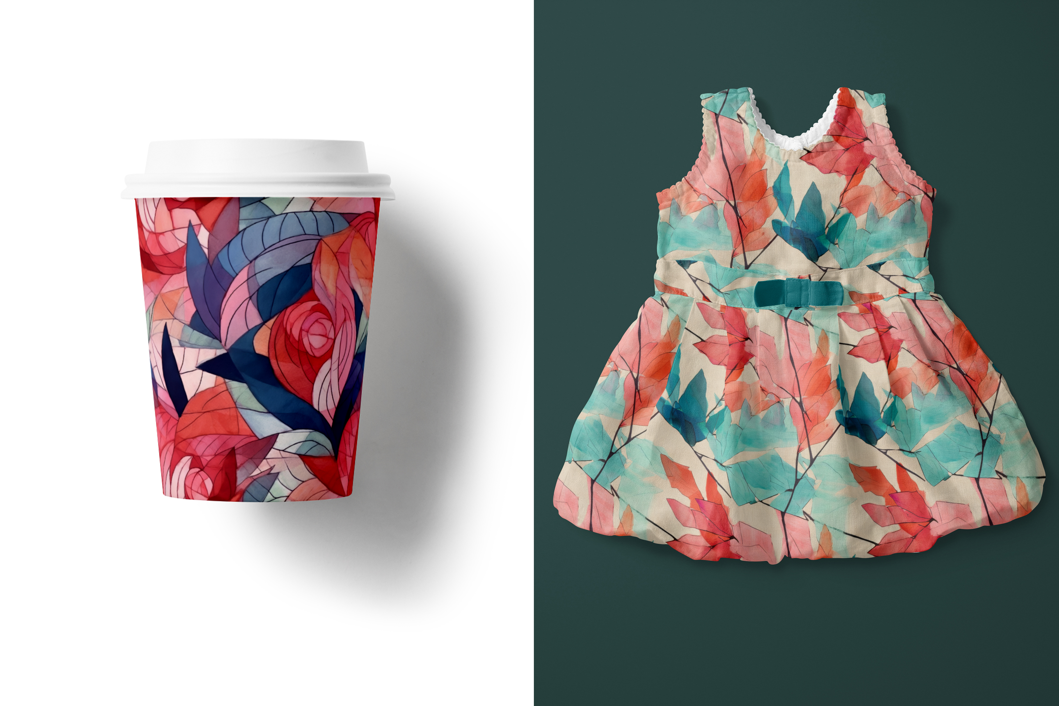 Korean Patchwork Floral Patterns: A curated collection of 11 original korean patchwork floral seamless patterns. - image 7