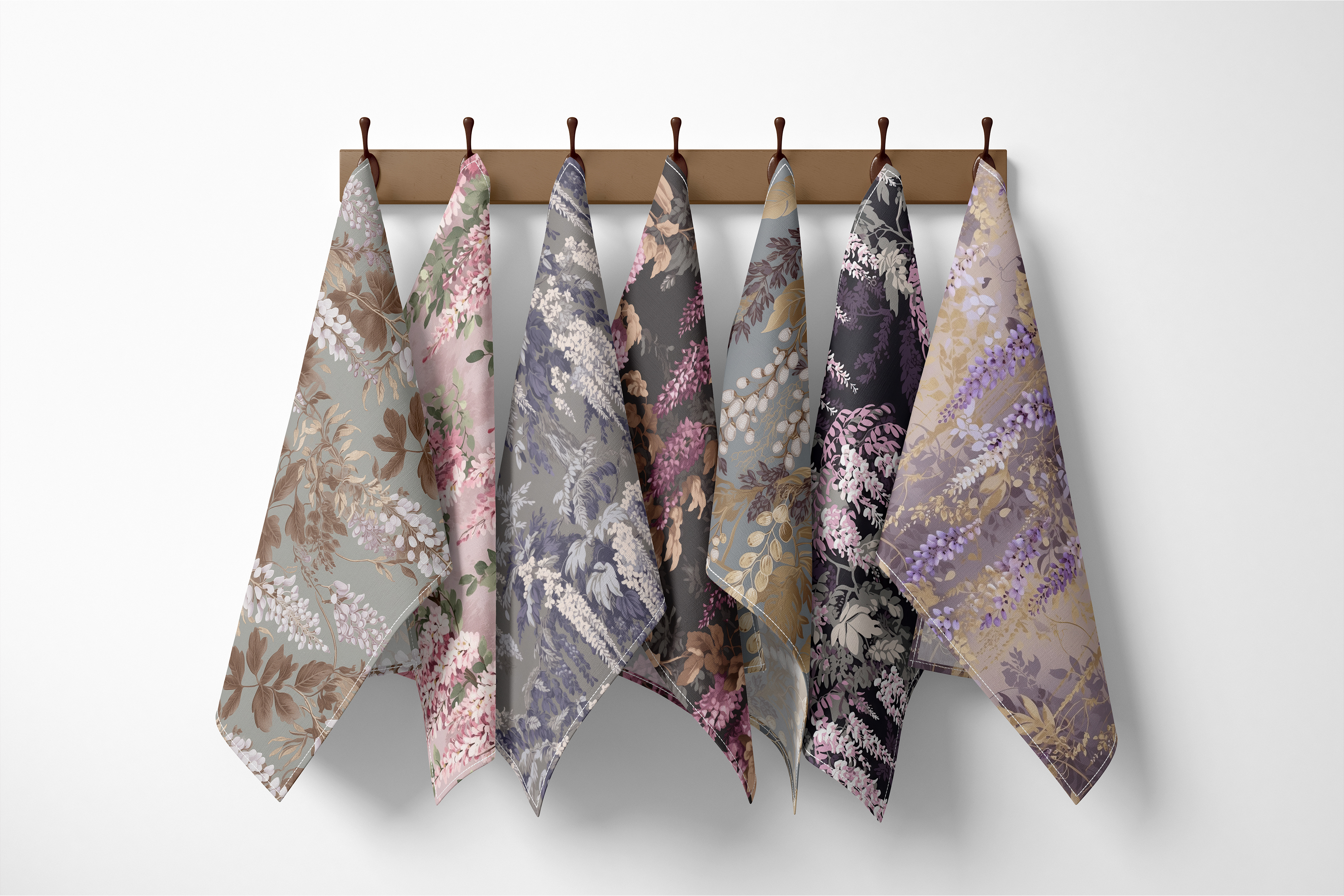 Wisteria Floral Patterns: A curated collection of 9 original wisteria floral seamless patterns. - image 5