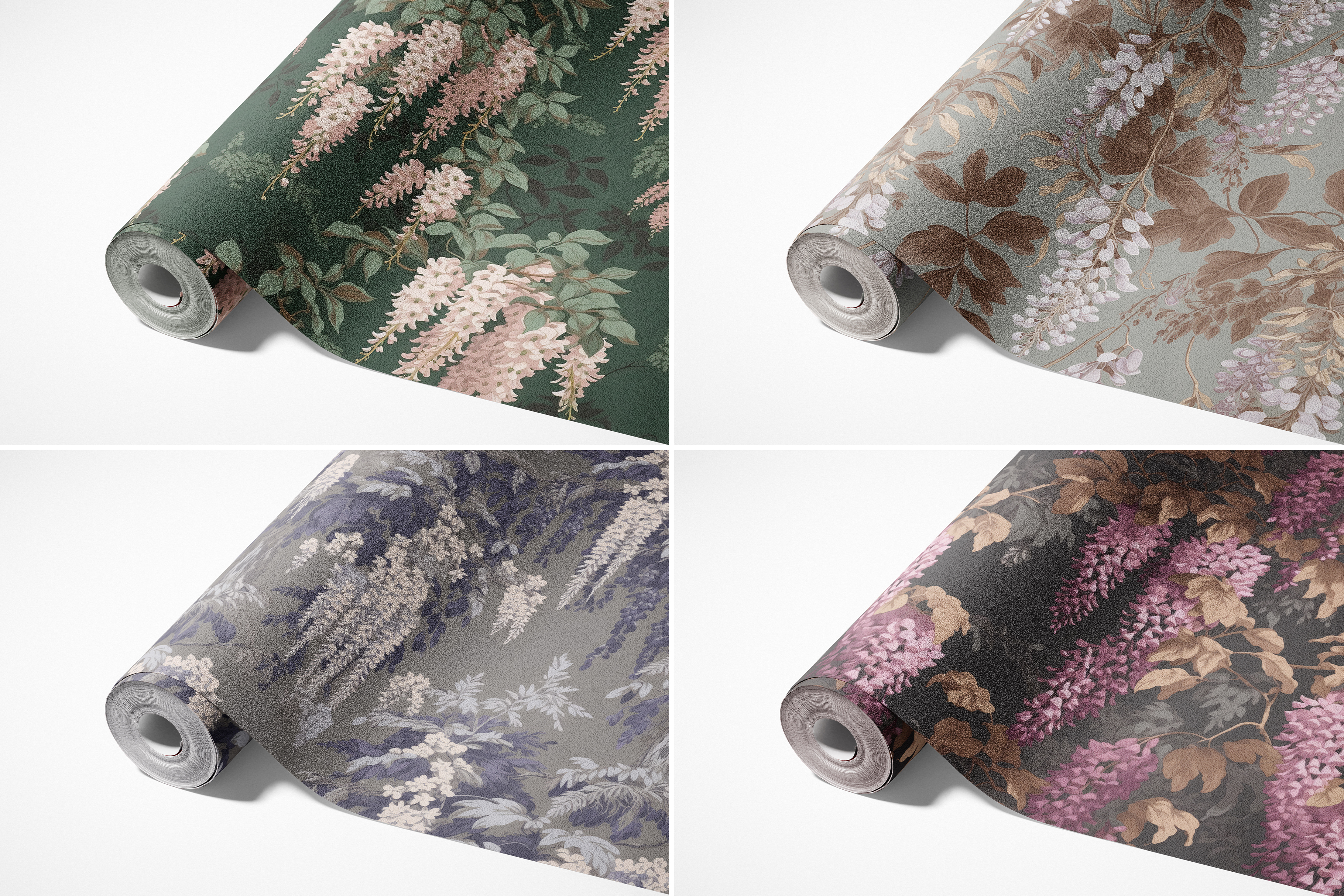 Wisteria Floral Patterns: A curated collection of 9 original wisteria floral seamless patterns. - image 7