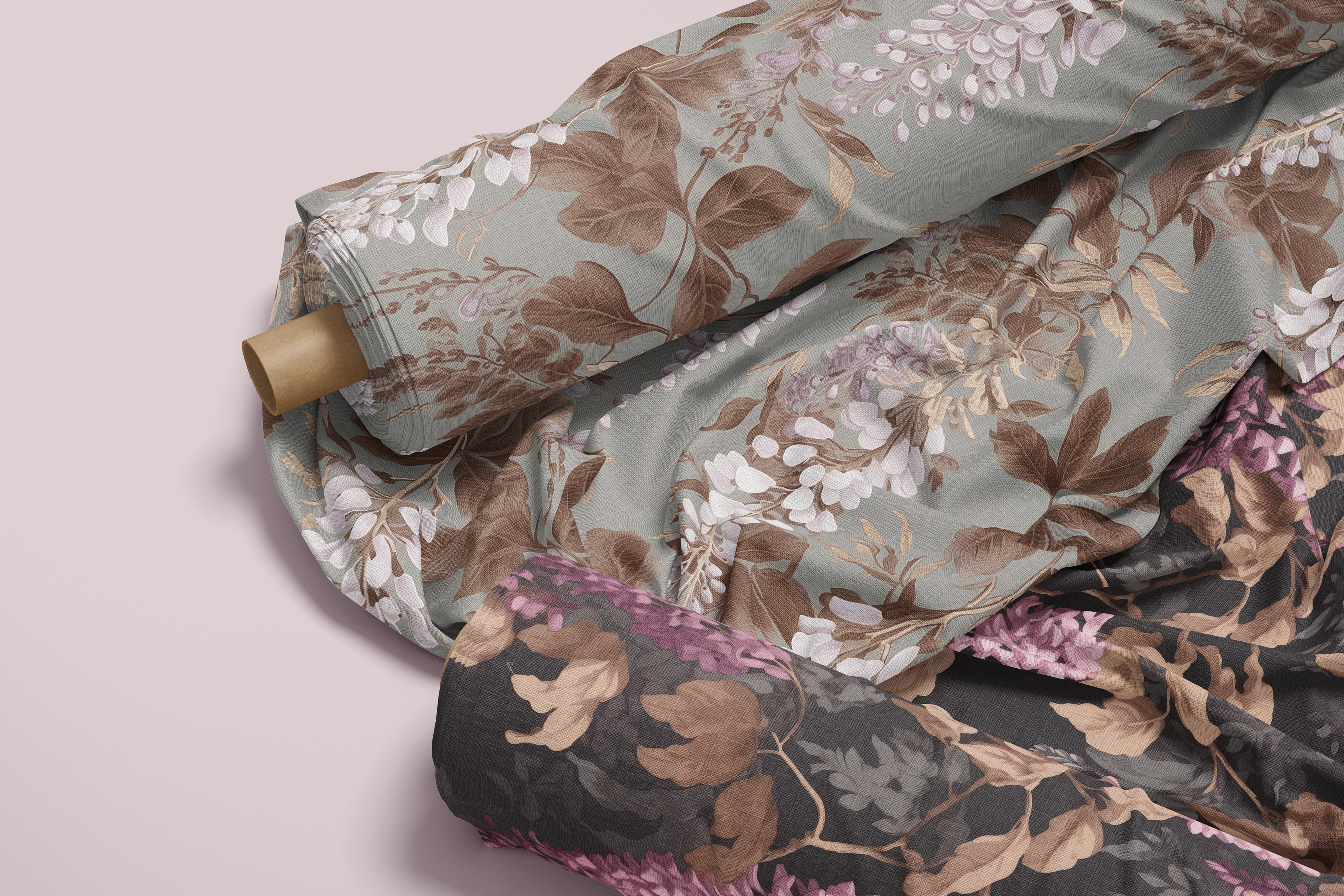 Wisteria Floral Patterns: A curated collection of 9 original wisteria floral seamless patterns. - image 8