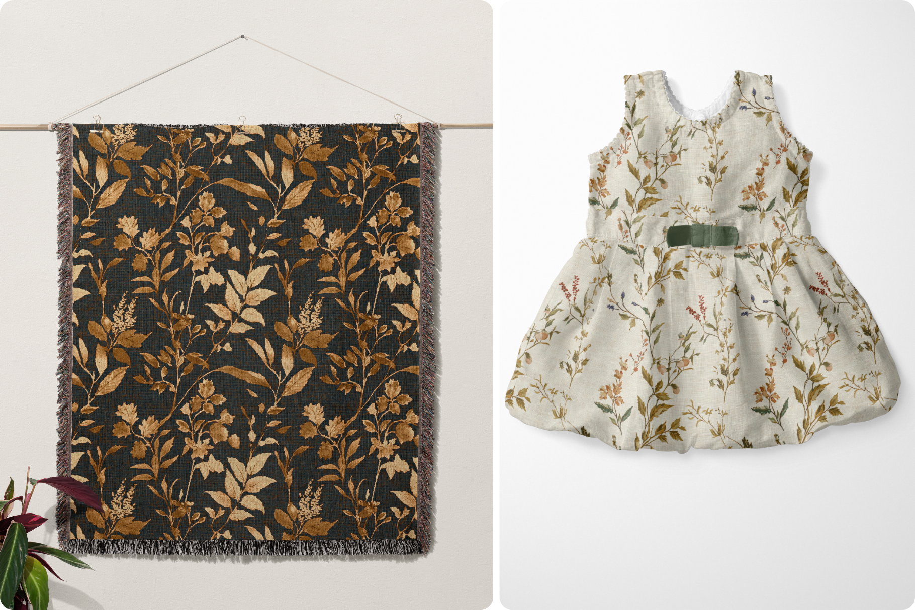 Vintage Beige Floral Patterns: A curated collection of 10 original vintage beige floral seamless patterns. - image 8