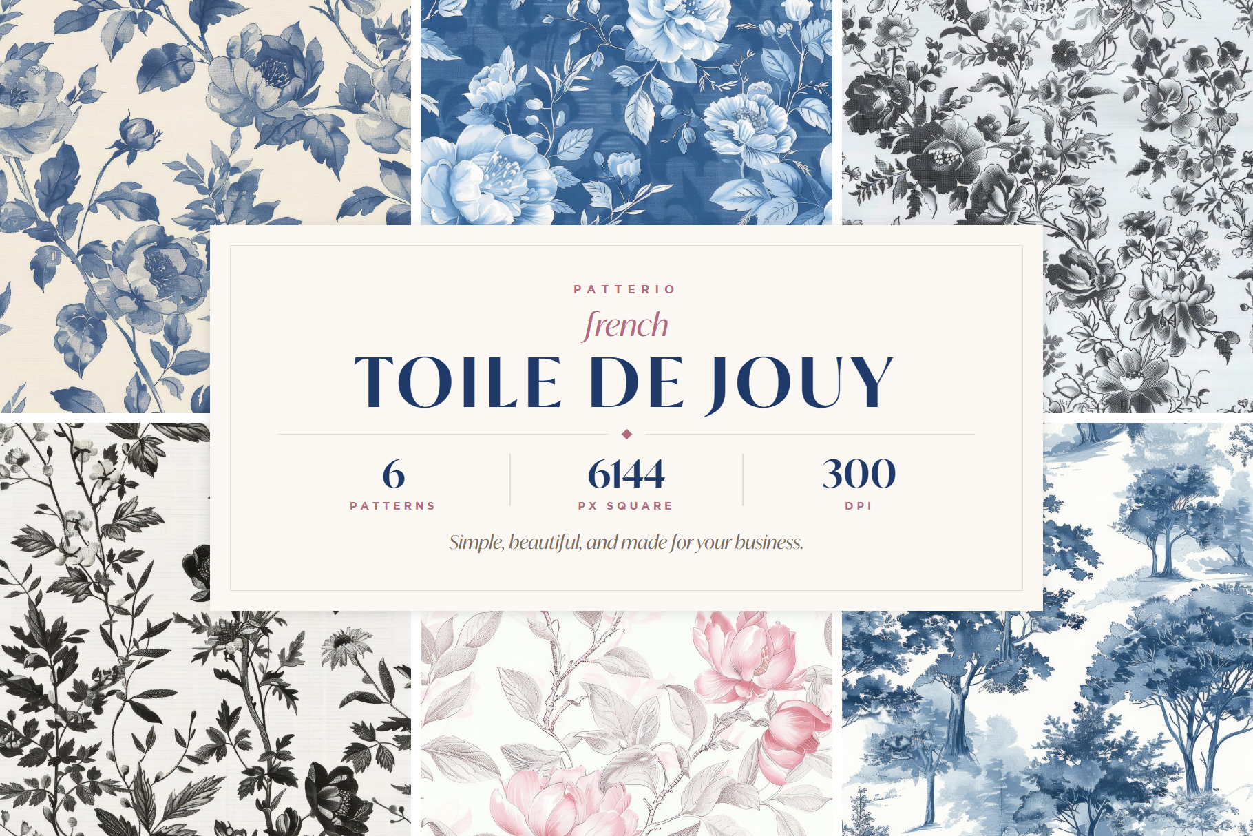 French Toile de Jouy Patterns