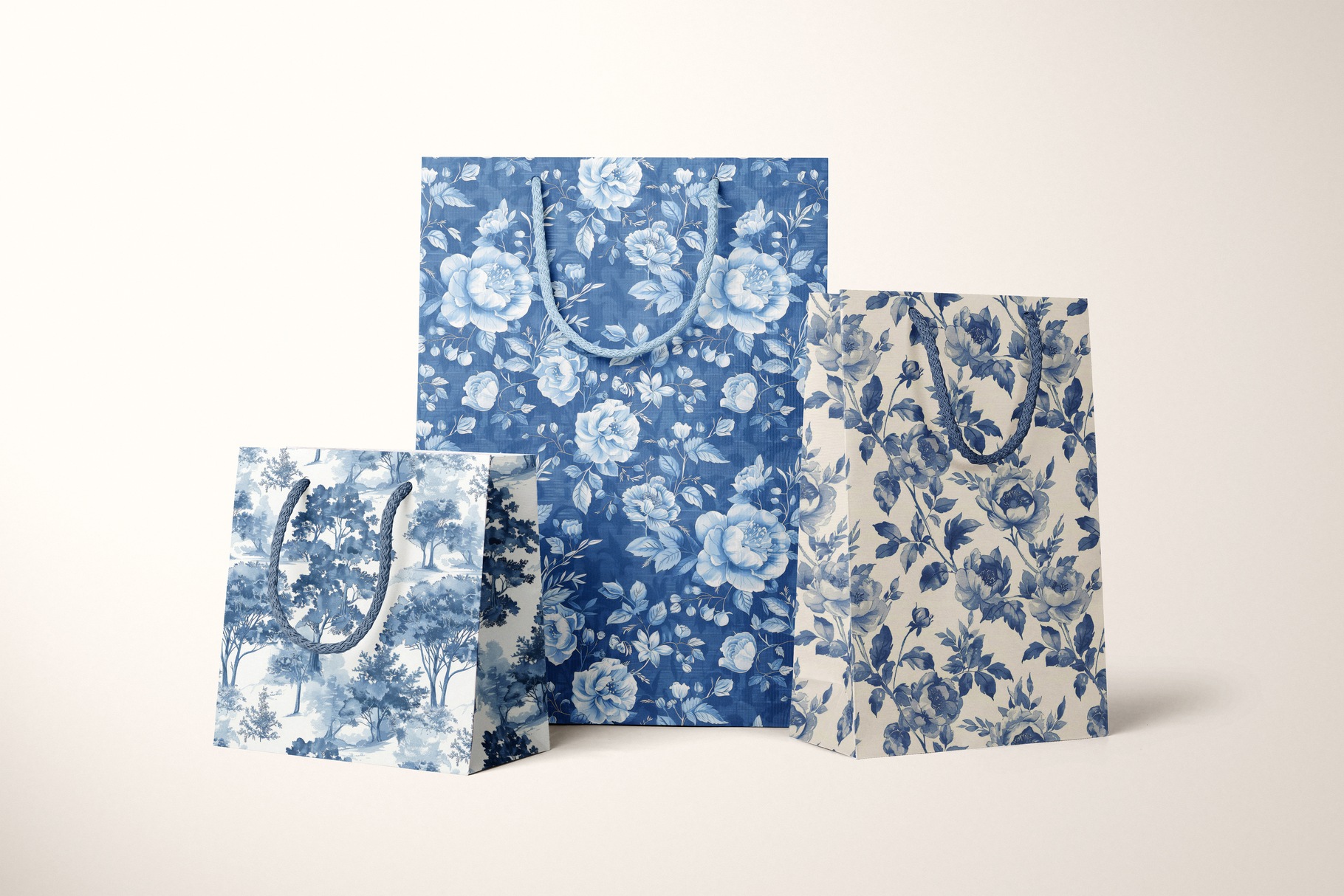 French Toile de Jouy Patterns: A curated collection of 6 original french toile de jouy seamless patterns. - image 6