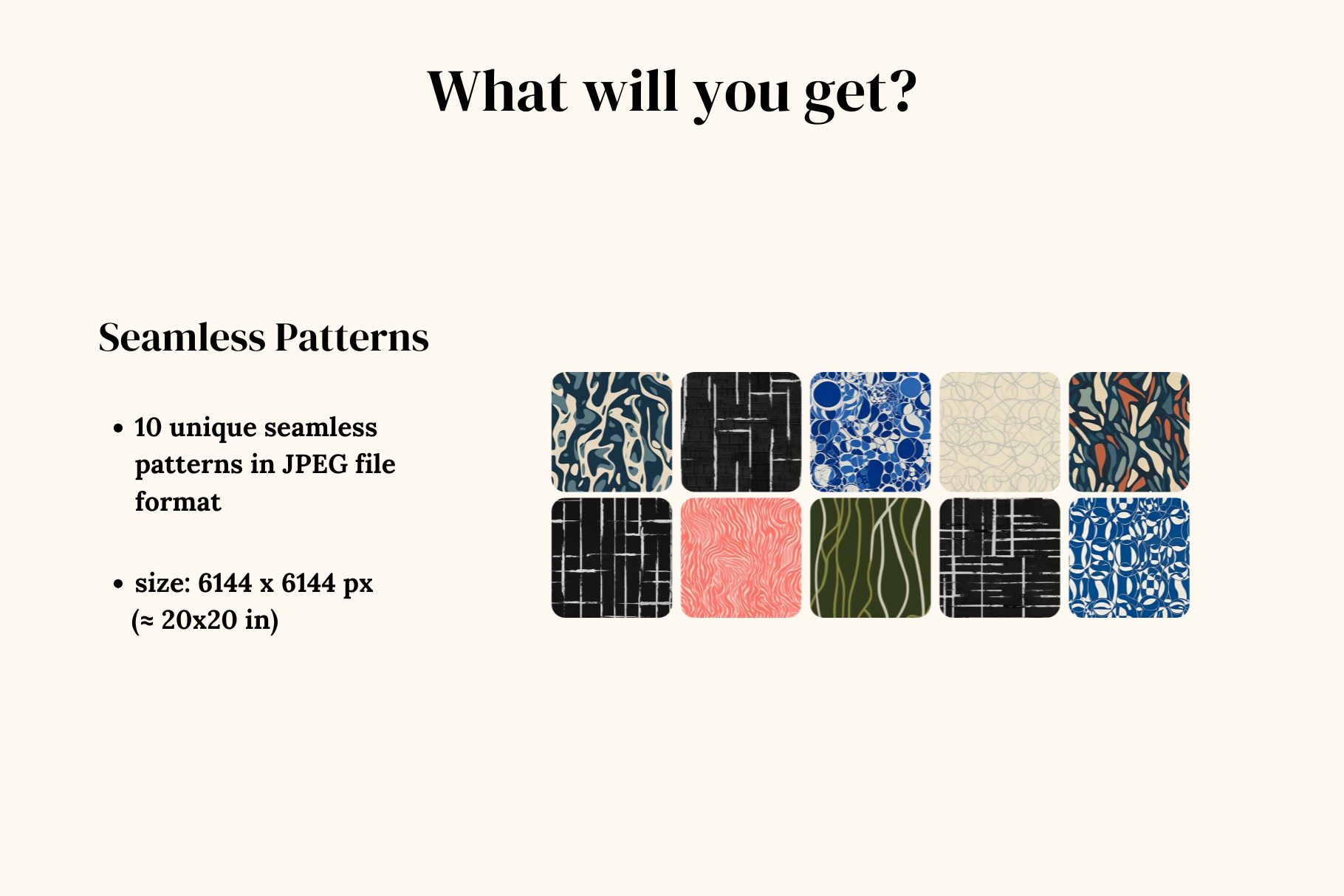 Abstract Patterns, part 1: A curated collection of 10 original abstract seamless patterns. - image 2