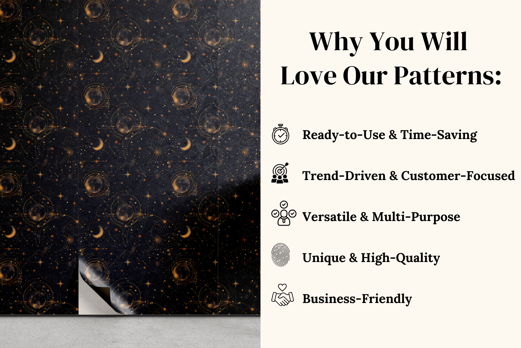 Astronomy Patterns & Prints: A curated collection of 10 original astronomy seamless patterns and 3 art prints. - image 4