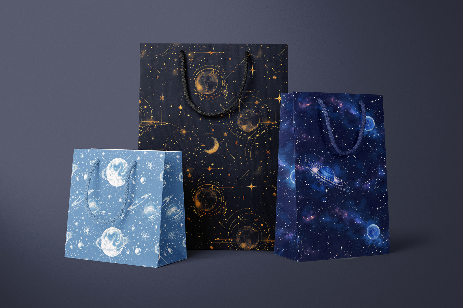 Astronomy Patterns & Prints: A curated collection of 10 original astronomy seamless patterns and 3 art prints. - image 7