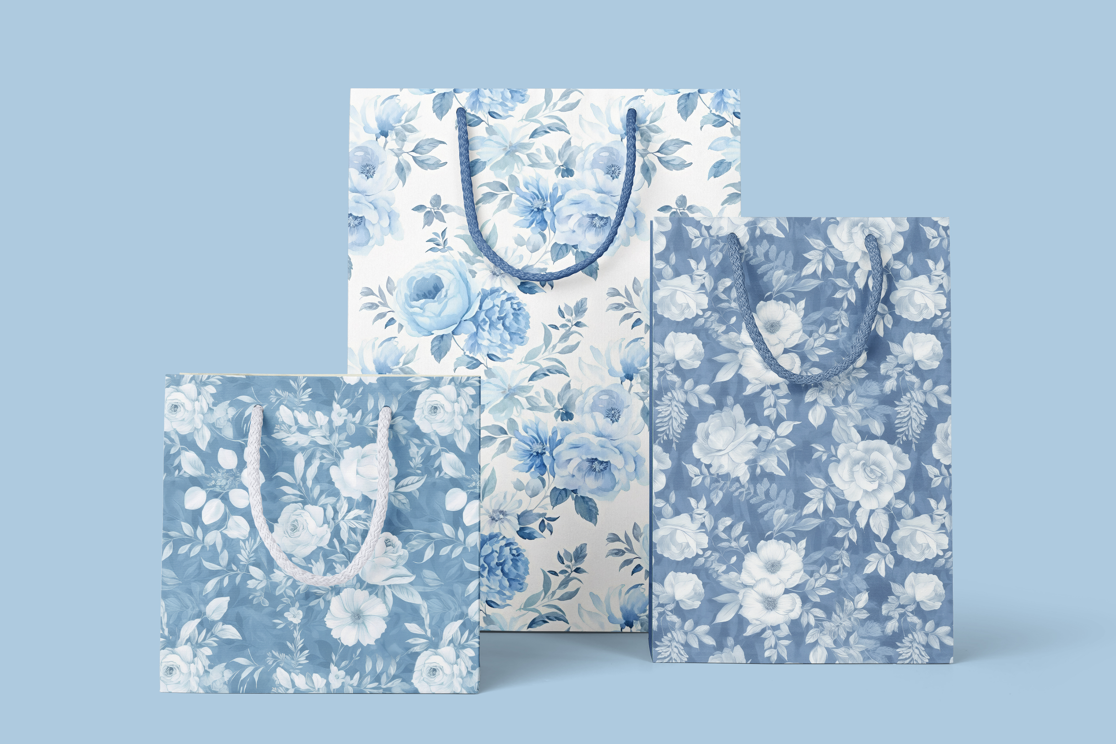 Vintage French Toile Floral Patterns: A curated collection of 5 original vintage French toile floral seamless patterns. - image 6
