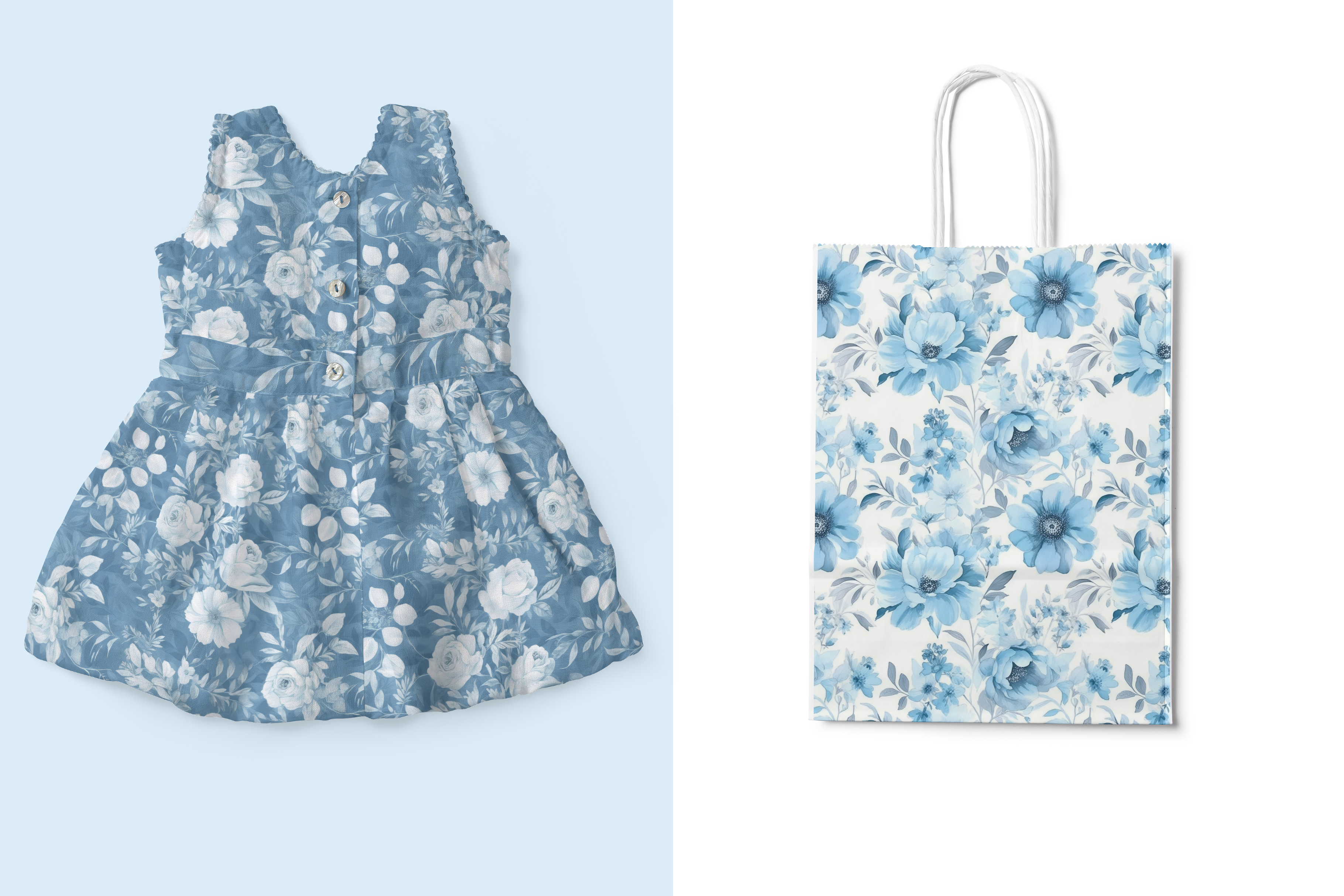 Vintage French Toile Floral Patterns: A curated collection of 5 original vintage French toile floral seamless patterns. - image 8