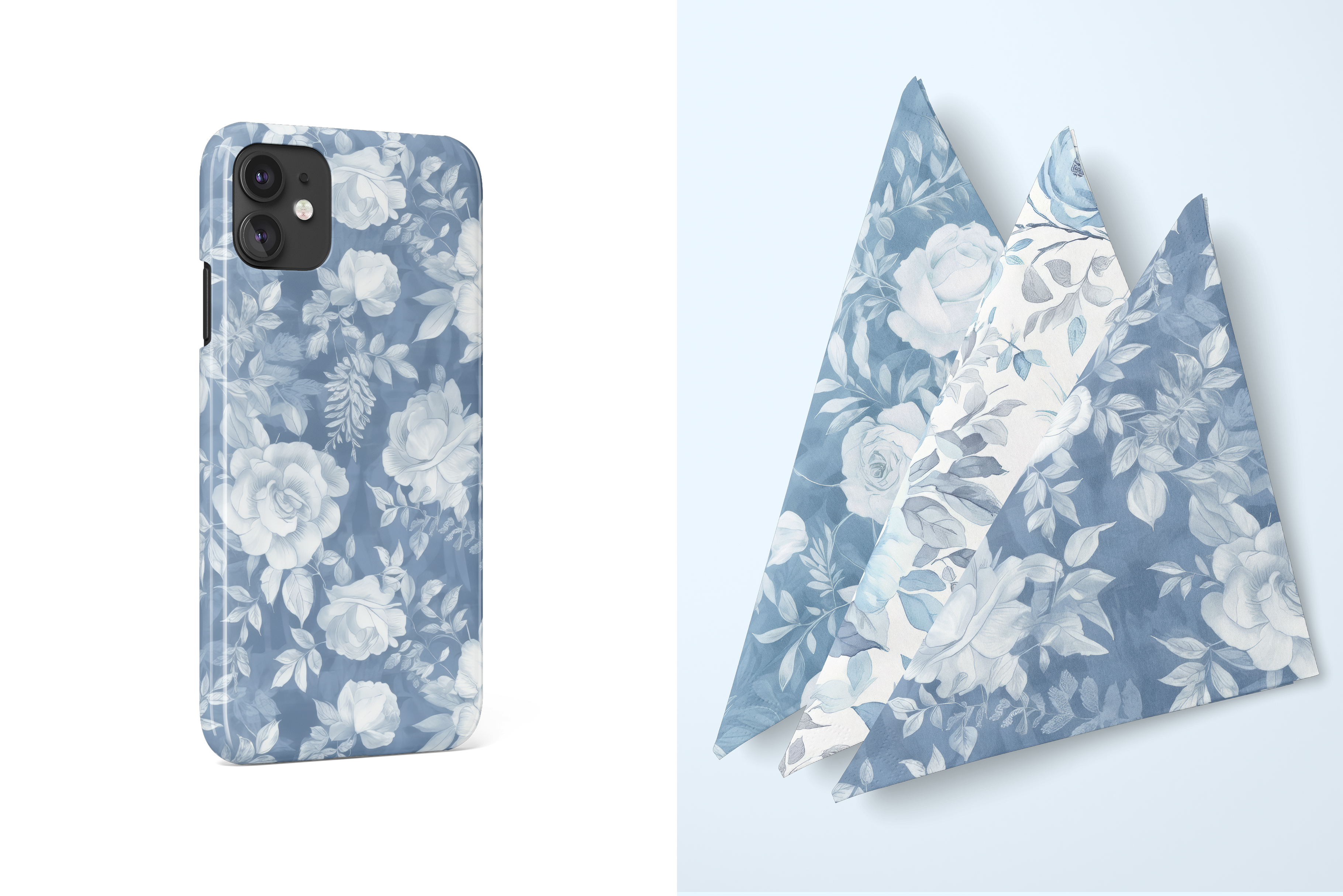 Vintage French Toile Floral Patterns: A curated collection of 5 original vintage French toile floral seamless patterns. - image 9