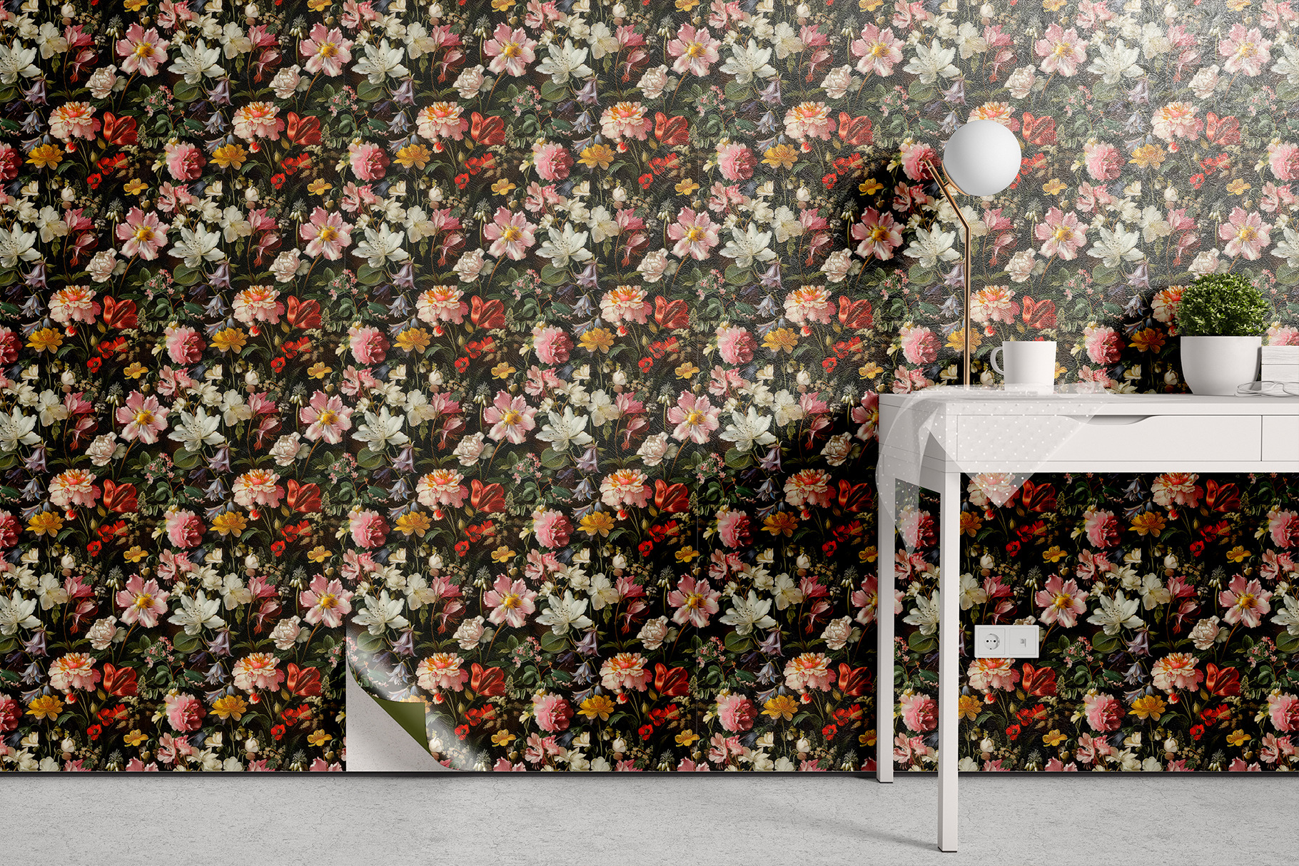 Dutch Dark Floral Patterns, part 2: A curated collection of 8 original Dutch dark floral seamless patterns. - image 5