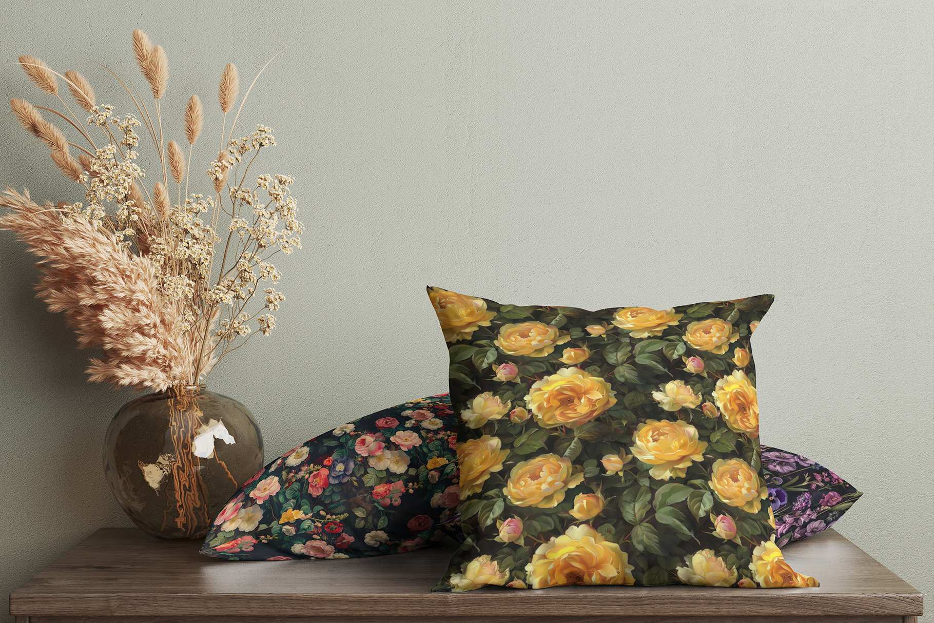 Dutch Dark Floral Patterns, part 2: A curated collection of 8 original Dutch dark floral seamless patterns. - image 6