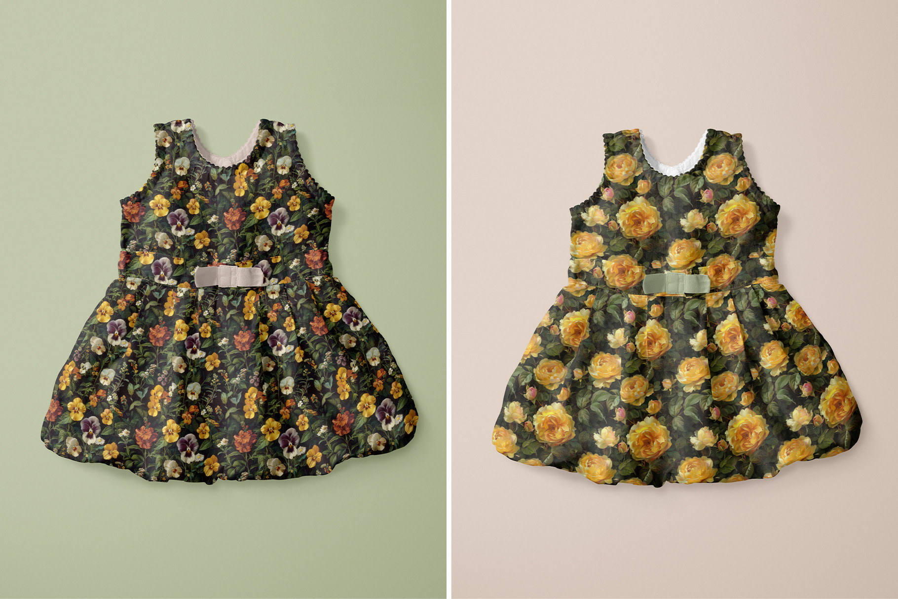 Dutch Dark Floral Patterns, part 2: A curated collection of 8 original Dutch dark floral seamless patterns. - image 9