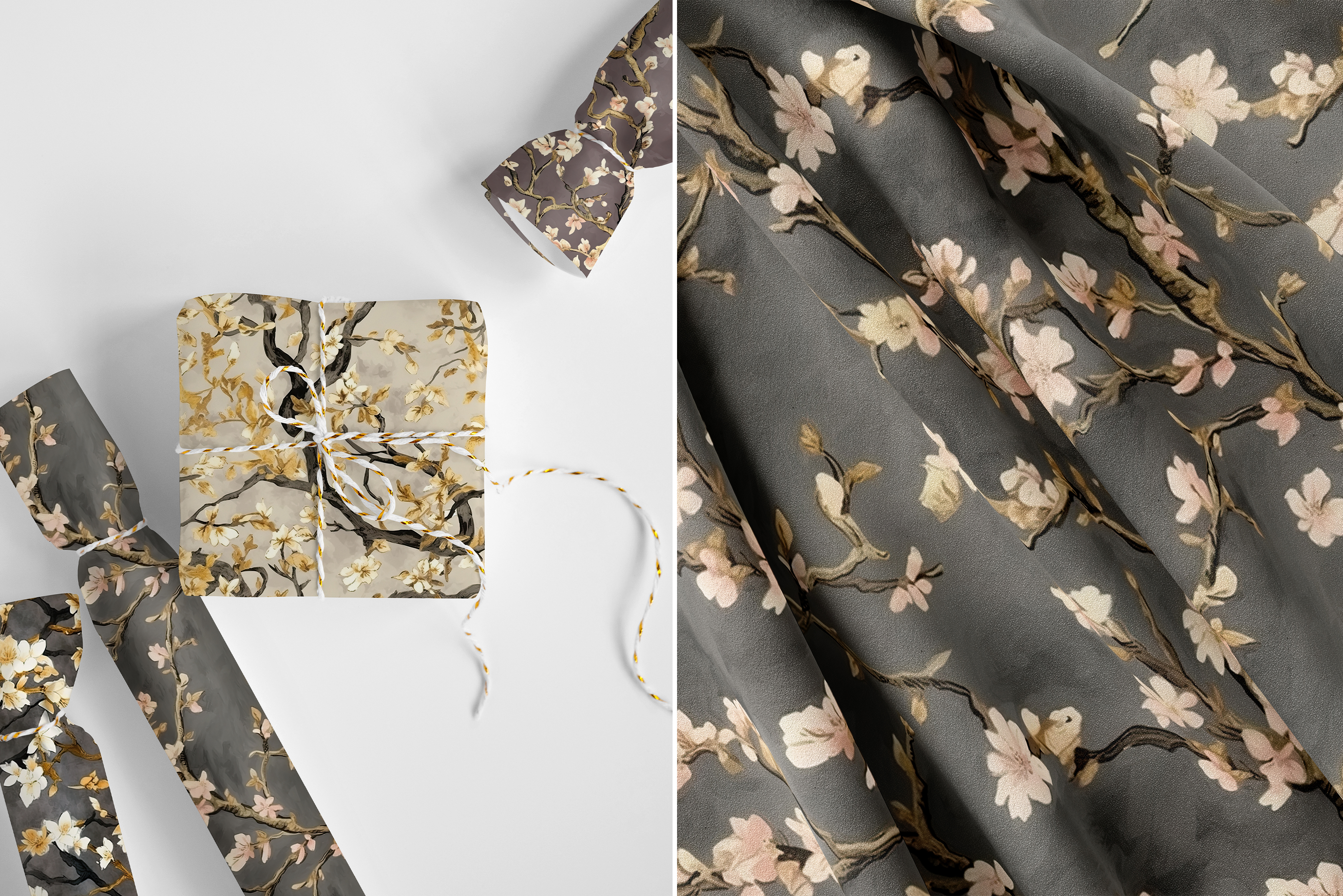Almond Blossom Patterns: A curated collection of 7 original almond blossom seamless patterns. - image 10