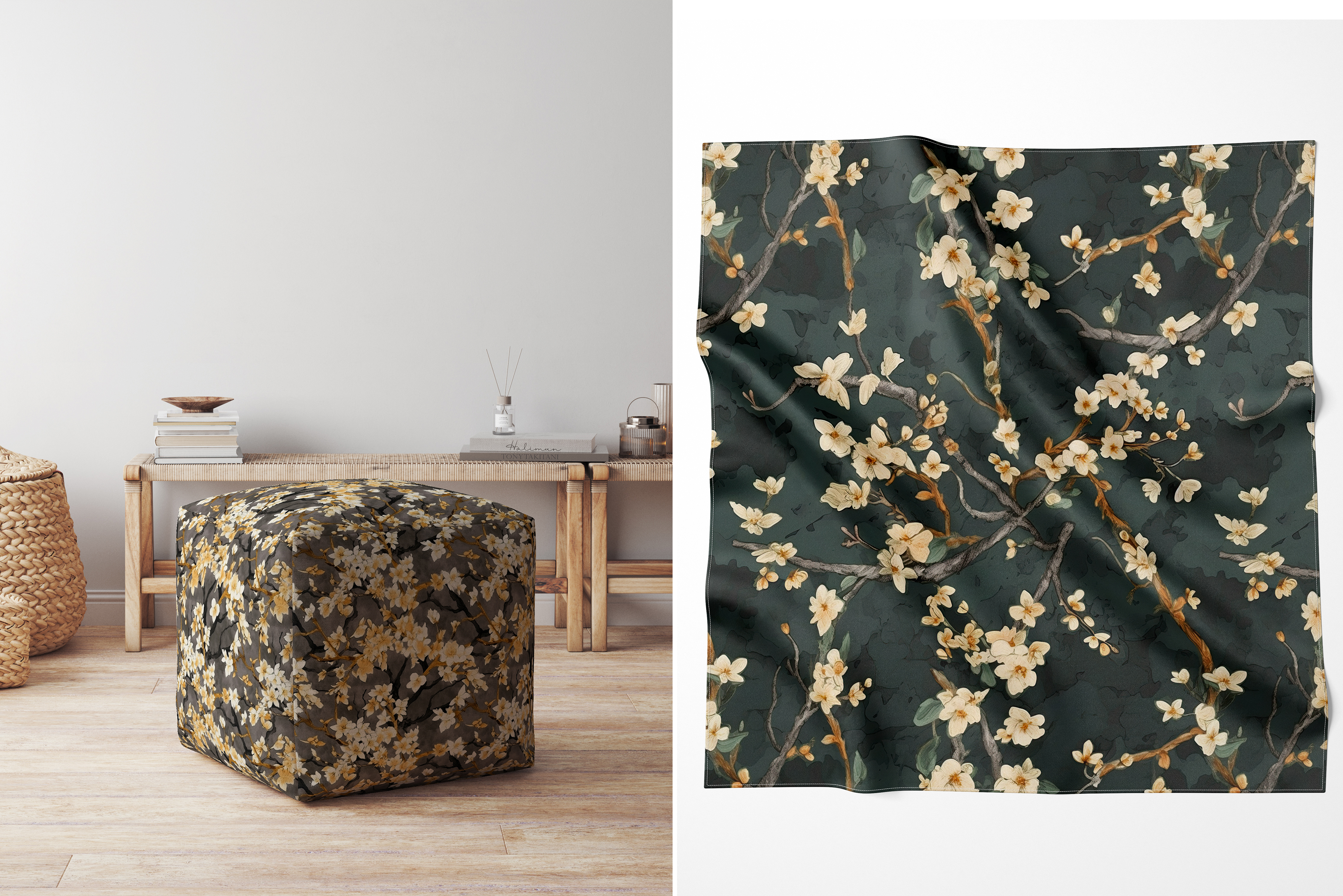 Almond Blossom Patterns: A curated collection of 7 original almond blossom seamless patterns. - image 8